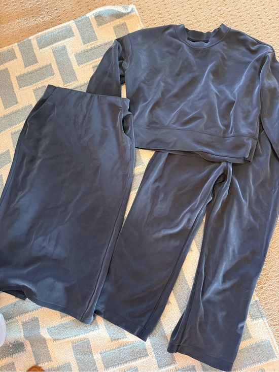 lululemon athletica Tops - LuLuLemon Charcoal Set - Sweatshirt, Cropped Pants & Skirt